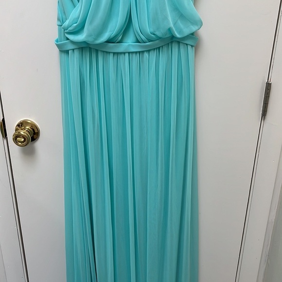 Pink Blush Halter Tulle Evening Maternity Gown by Eva Size Medium Halter - Picture 7 of 15